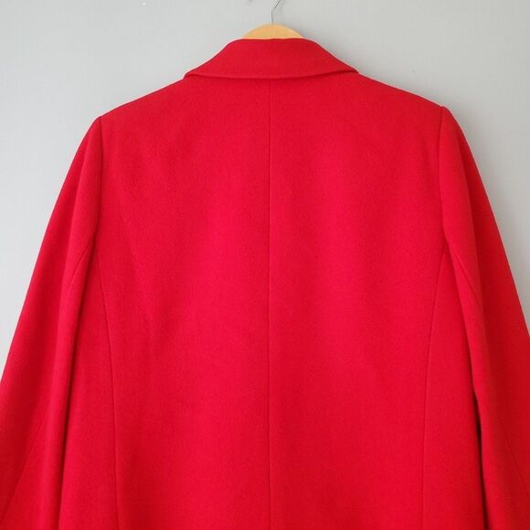 Pursuits LTD Red Wool Cashmere Blend Vintage Blazer Front Pockets Womens 10 - Picture 7 of 9